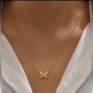 Gold-Filled Butterfly Pendant Necklace